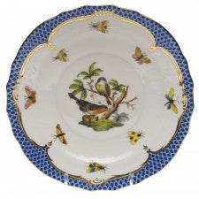Herend rothschild bird blue border salad plate - motif 02