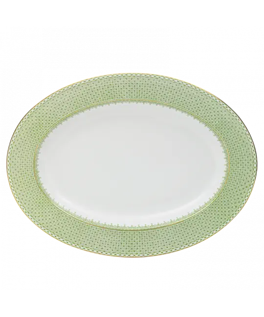 Mottahedeh Apple Green Lace Oval Platter