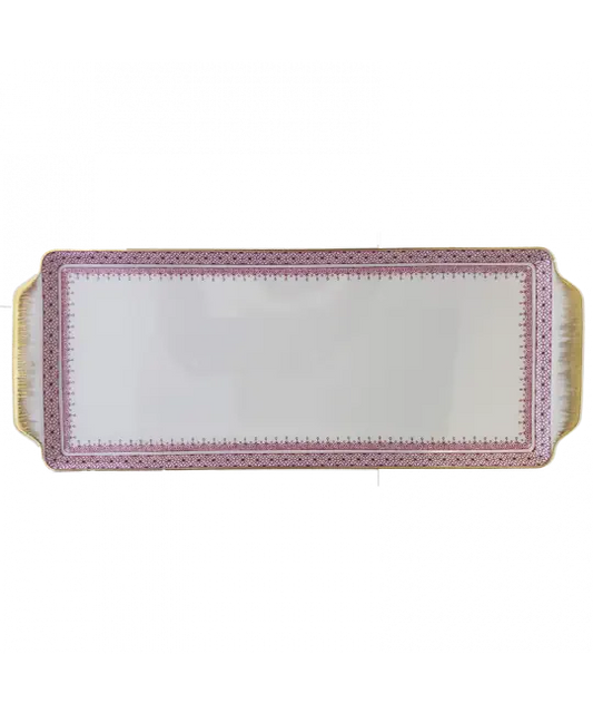 Mottahedeh Pink Lace Sandwich Tray