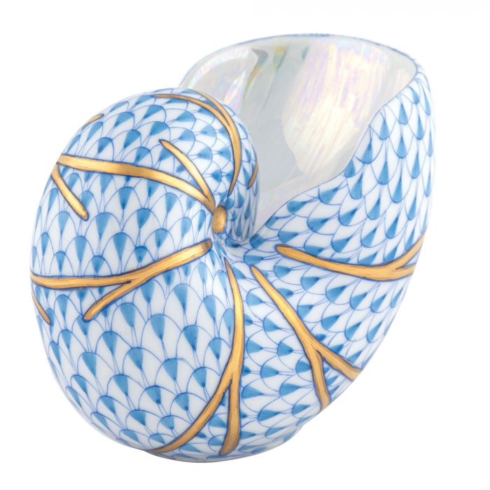 Herend Small Nautilus Blue