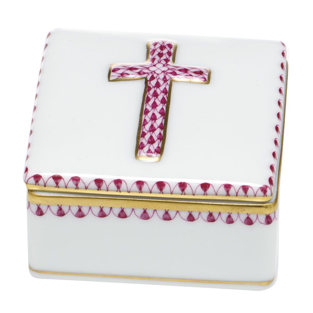 Herend Prayer Box Raspberry