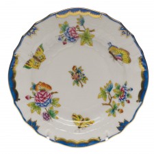 Herend Queen Victoria Blue Bread & Butter Plate