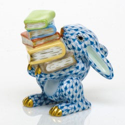 Herend Scholarly Bunny Sapphire