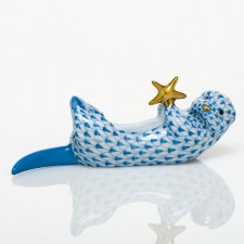 Herend Sea Otter With Starfish Blue