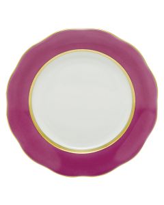 Herend Silk Ribbon Dessert Plate Raspberry