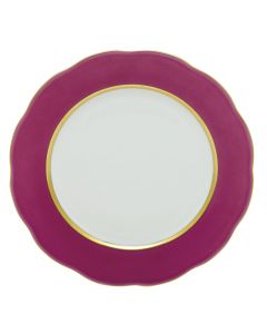 Herend Silk Ribbon Service Plate Raspberry