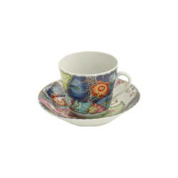Mottahedeh Tobacco Leaf Cup & Saucer