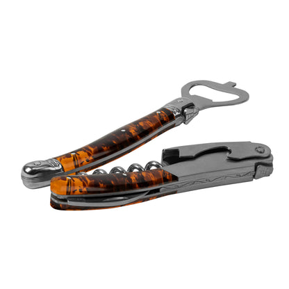French Home Laguiole Tortoise Shell Barware Set: Tortoise Shell / Stainless-Steel and Resin