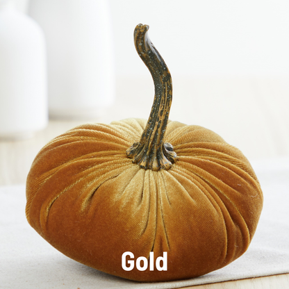 Pumpkin Small Velvet, Valentine's mantel, Autumn table, Gift: Fern