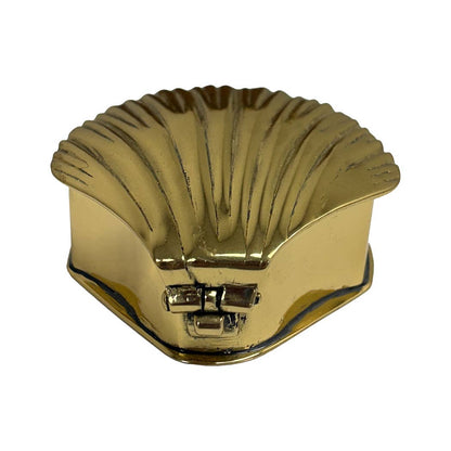 Antiqued Brass Sea Shell Decorative Trinket Box | Storage