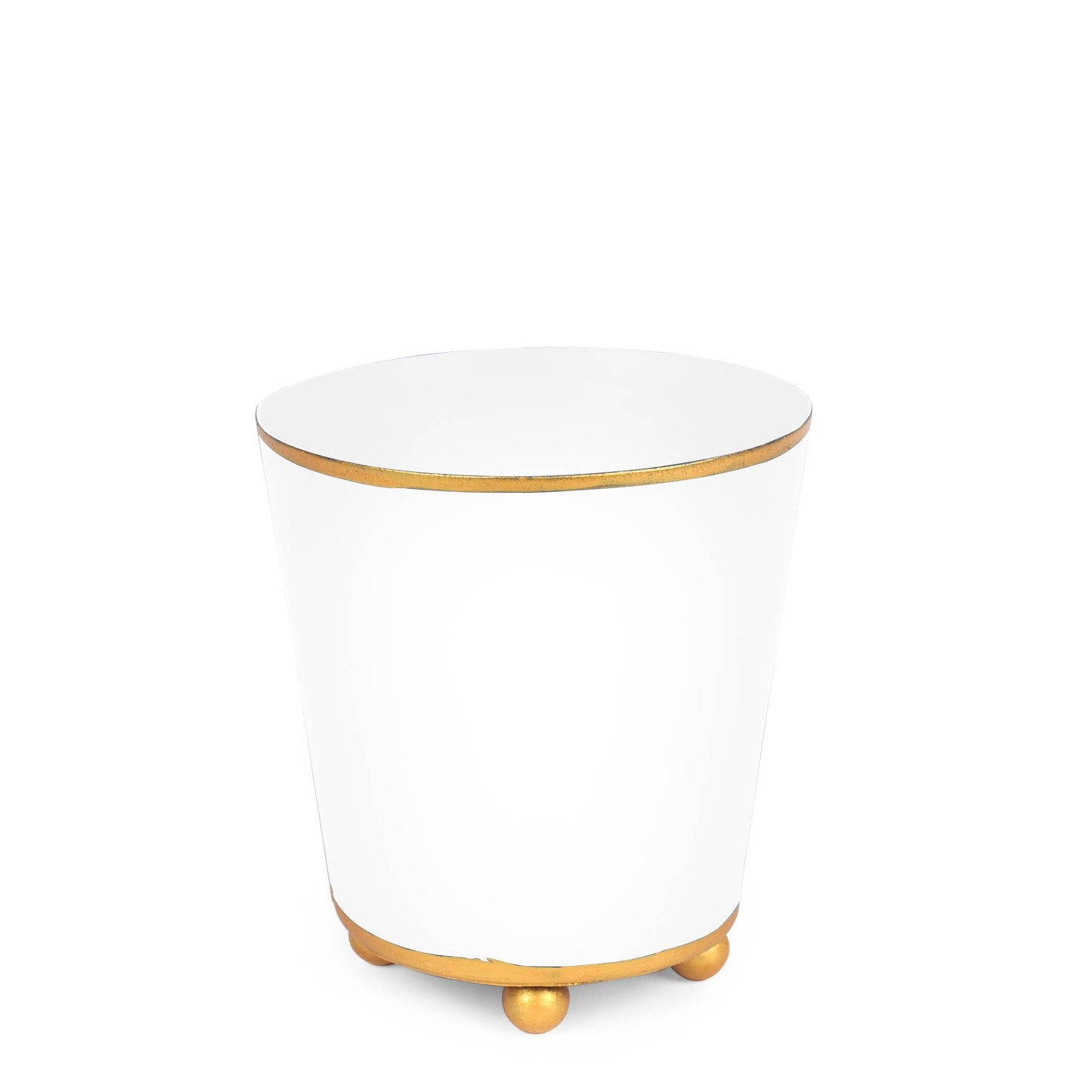 Mattie Round Cachepot Planter: 6 inch / White