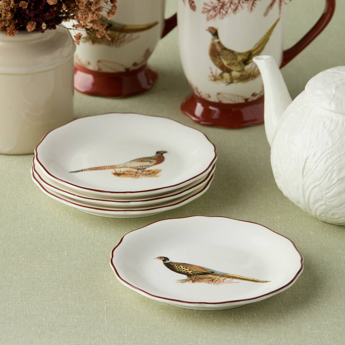 Pheasant Grove Canape Plate Set of 4