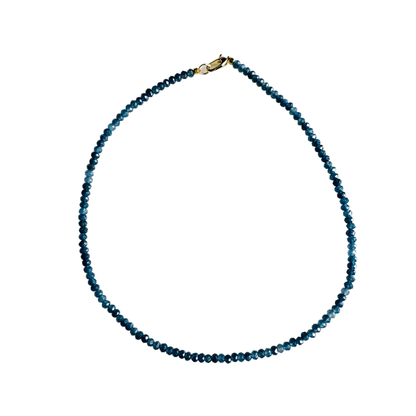 Dainty Candy Gemstone Necklace: Cadet Blue