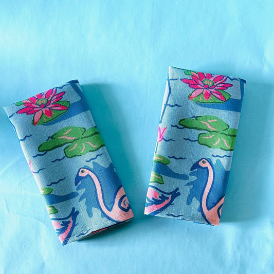 Sunken Gardens Flamingo Pink Dinner Napkins, Set of 4