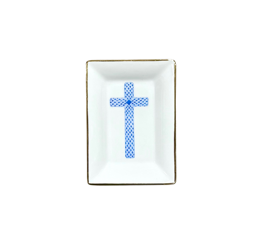 Blue Cross Trinket Tray