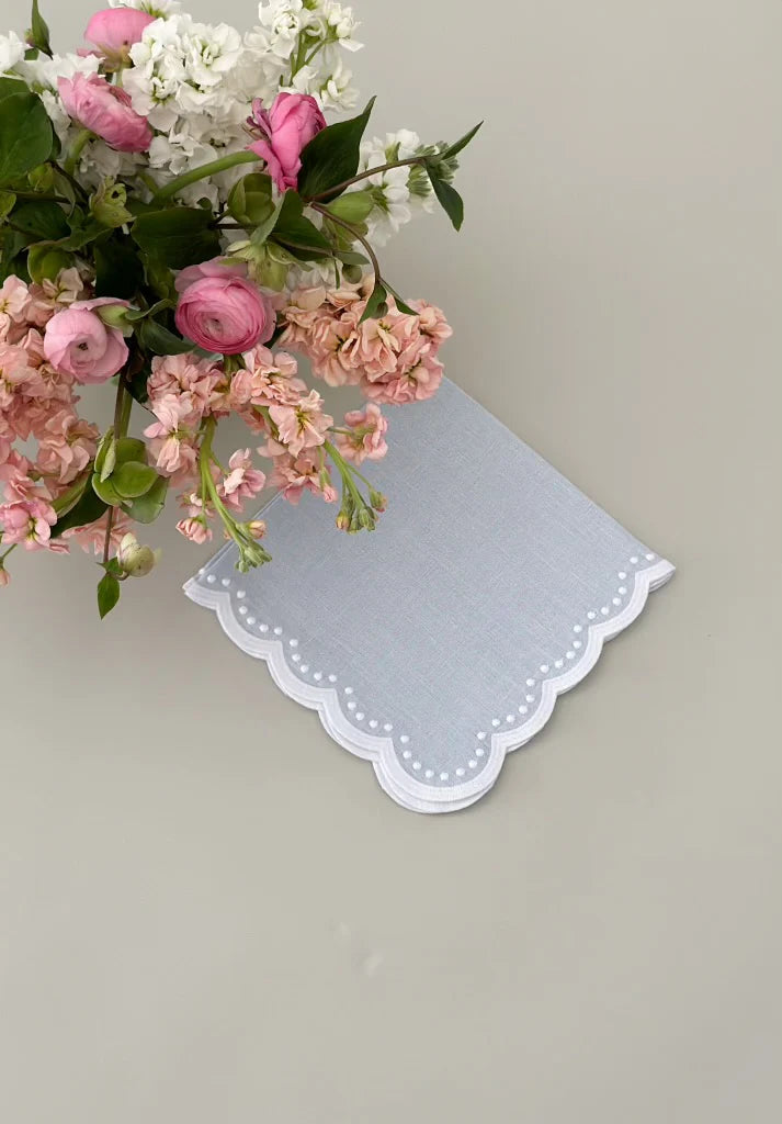 Light Blue Dots Napkin Set of 2