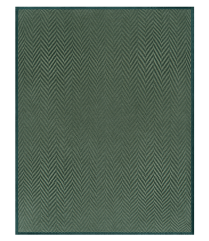 Harborview Herringbone Forest Green Blanket: Original
