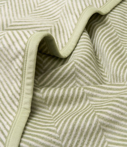 Harborview Herringbone Garden Green Blanket: Original
