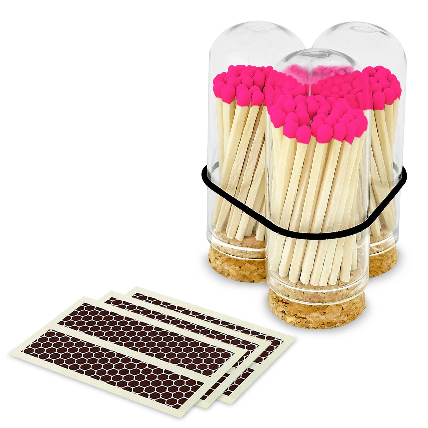 2" Matches + Mini Cloche - Colors of Your Choice + Strikers: White Tip