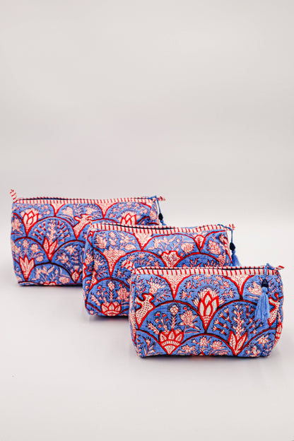 Blue Arch Toiletry Bag: Large