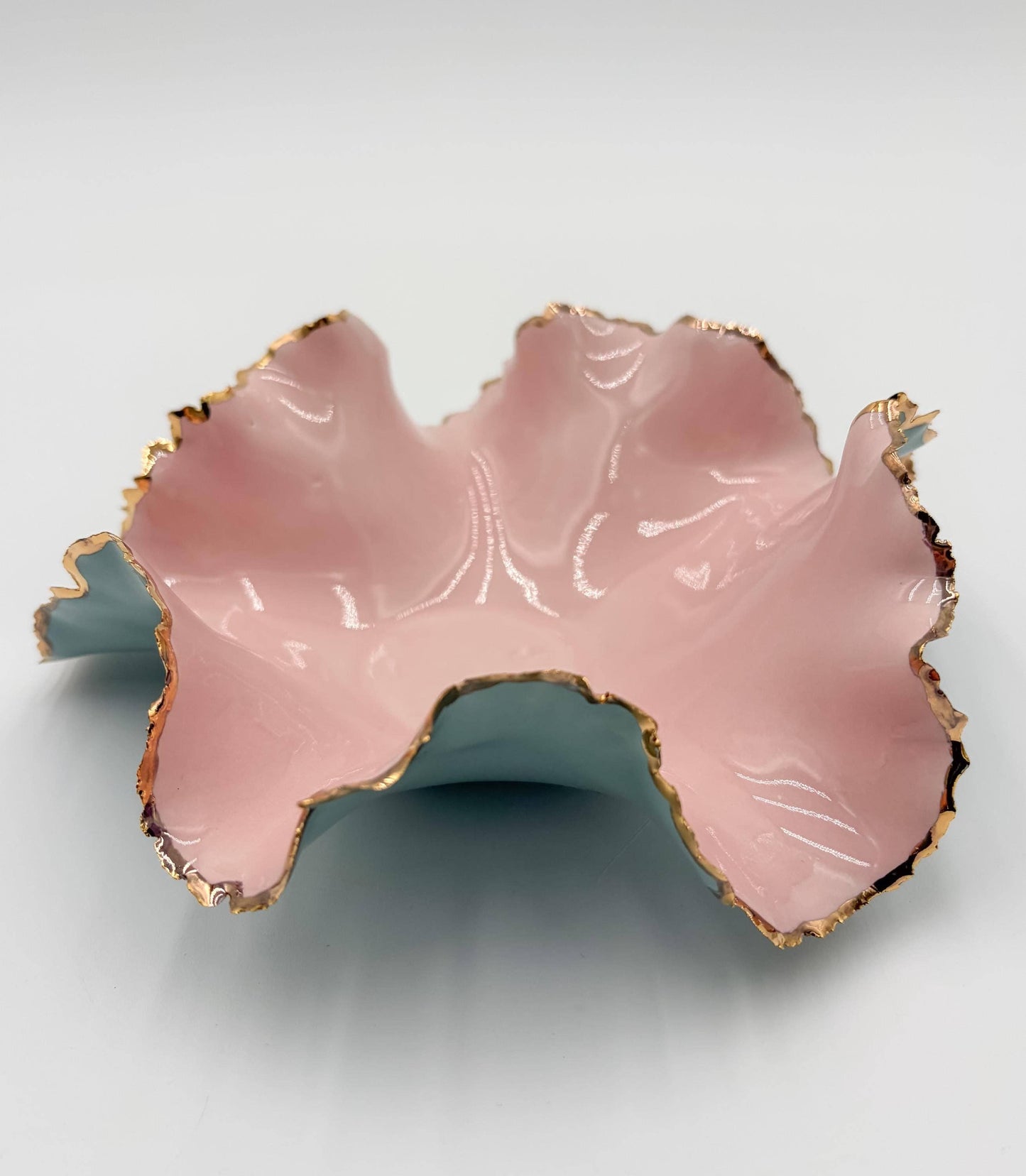 Gold Rim Blossom Bowl