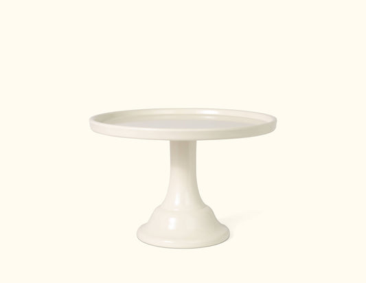 Melamine Cake Stand Small- Linen White 8.5 inch