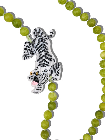Hand-painted Tiger Gemstone Crossbody Phone Chain