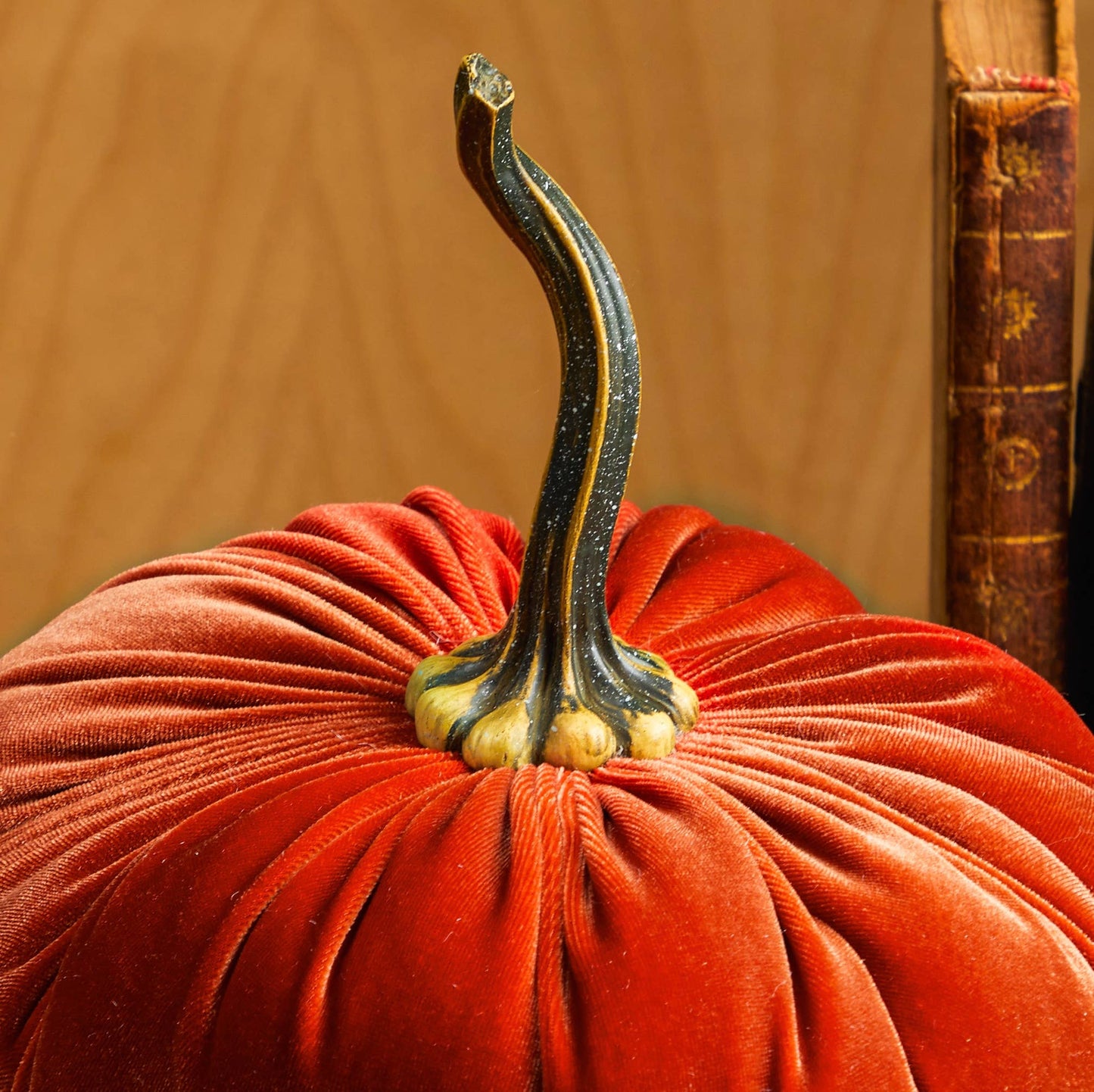 Pumpkin Extra Large Velvet, Fall Accent, Thoughtful Gift: Slate Blue