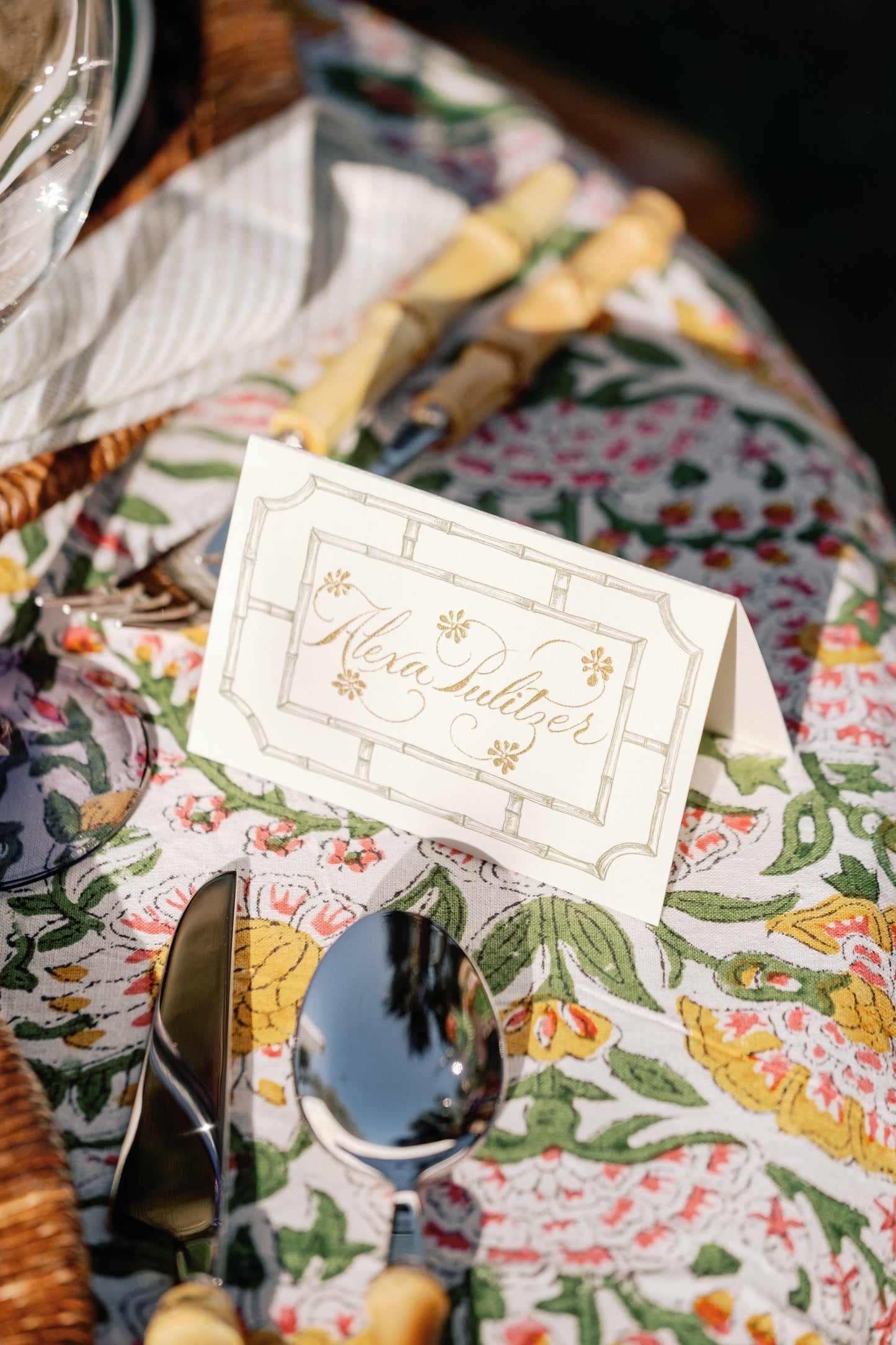 Bamboo Lattice Place Card Set of 10