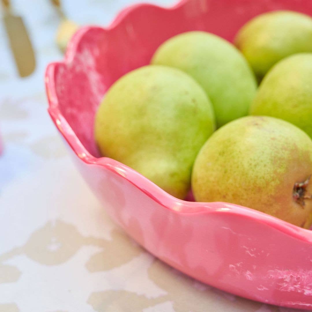 Pink Scalloped Bowl