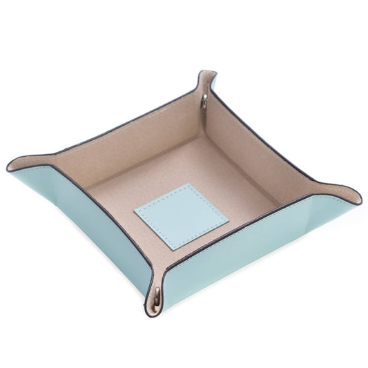 Blue Leather Snap Valet