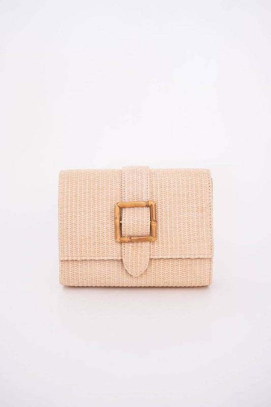 Janie Straw Clutch - WS: Natural