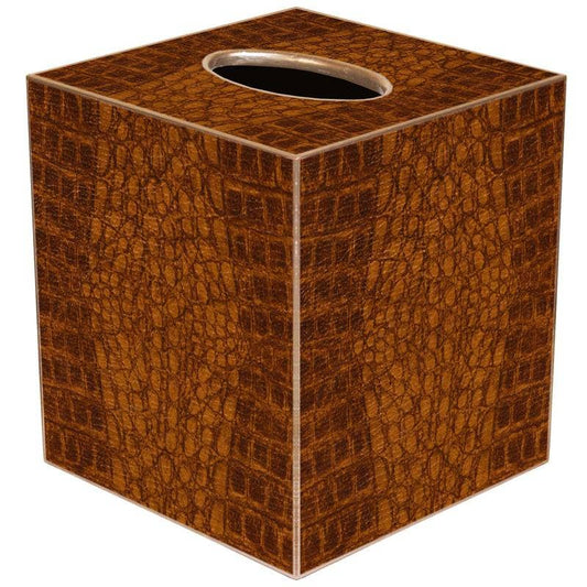 Mock Crock Tissue Box Cover: Paper Mache