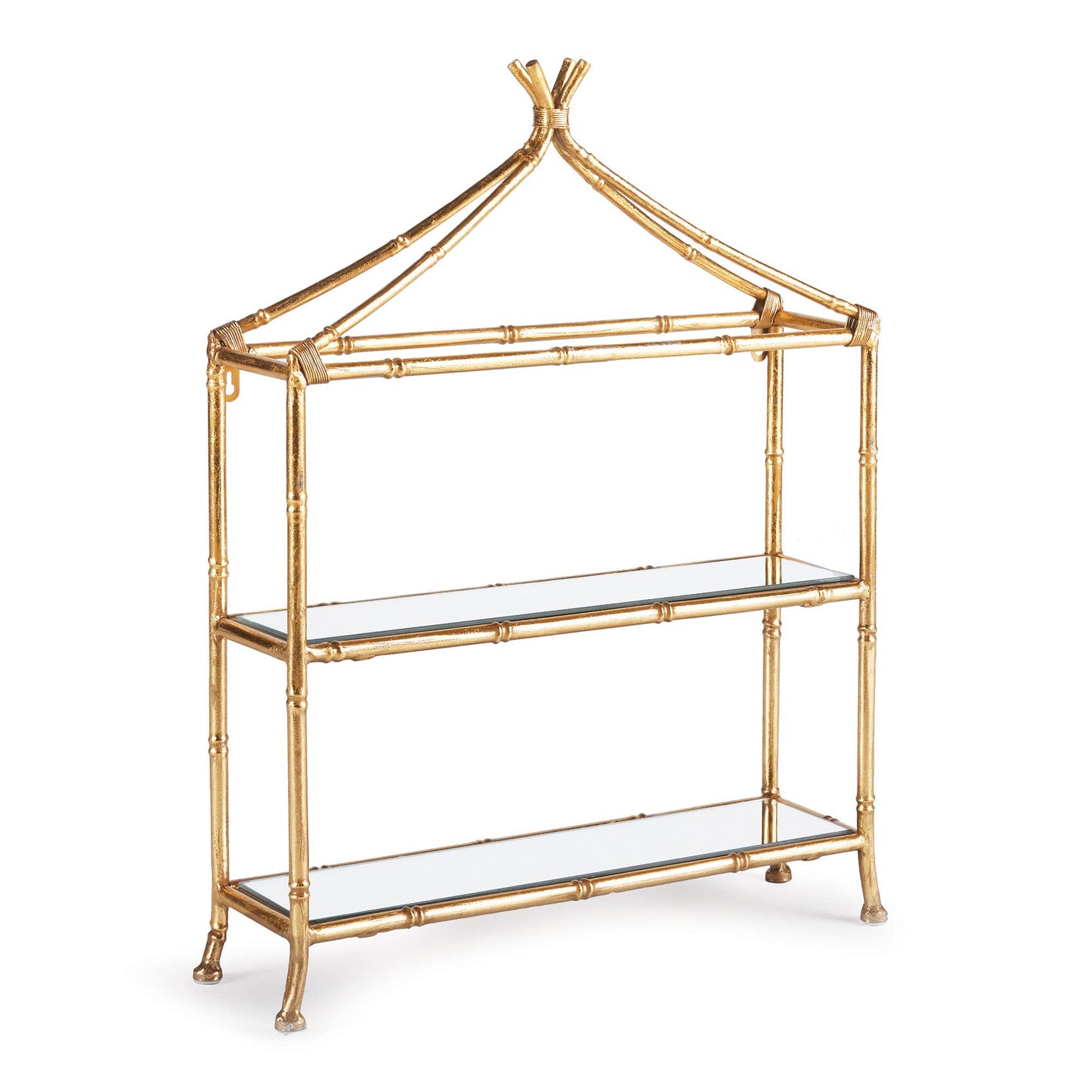 2-Tier Curio Bamboo Shelf