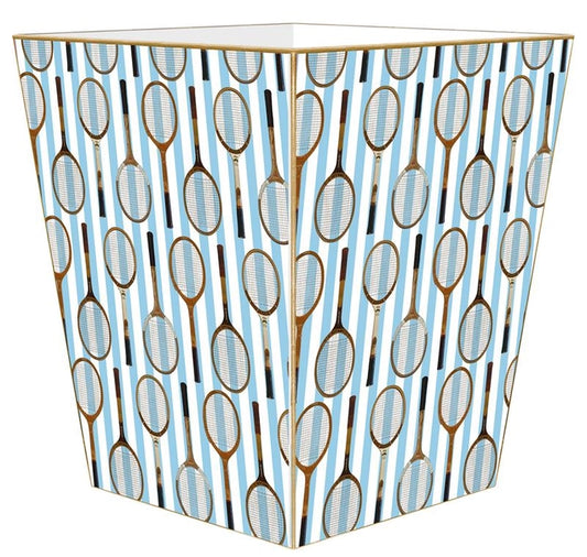 Tennis Wastebasket with Scallop Top