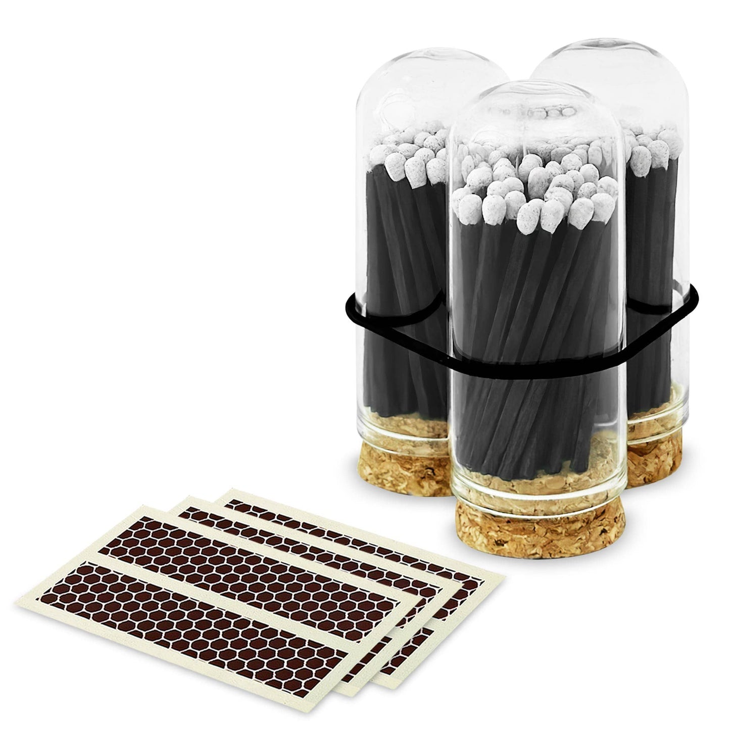 2" Matches + Mini Cloche - Colors of Your Choice + Strikers: White Tip