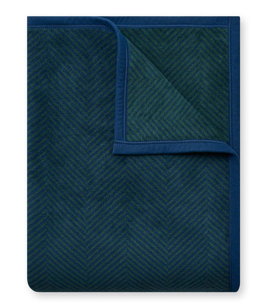 Harborview Herringbone Blue Spruce Blanket: Original