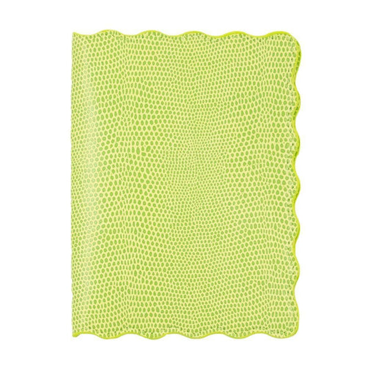 Lizard Scallop Passport Holder: Green