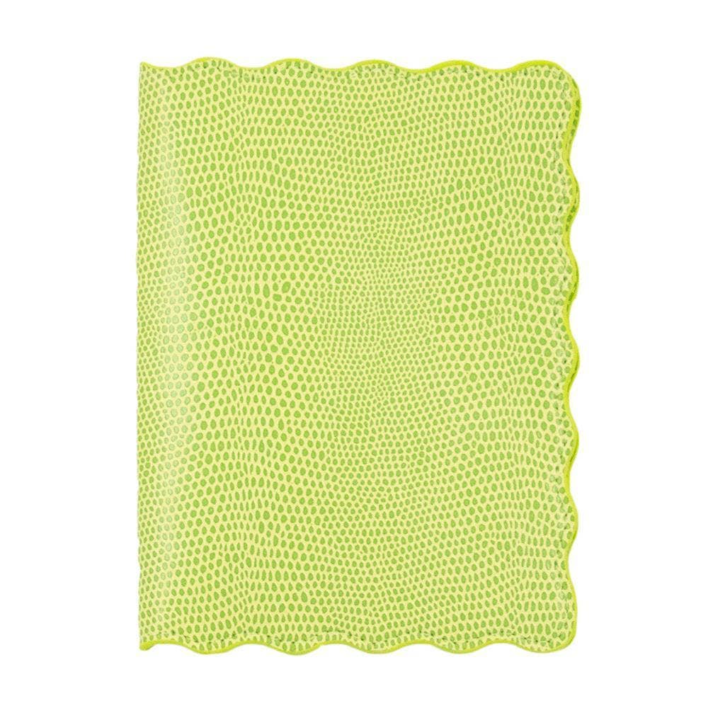 Lizard Scallop Passport Holder: Navy