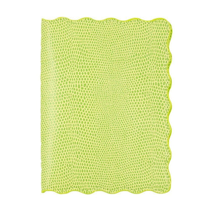 Lizard Scallop Passport Holder: Navy