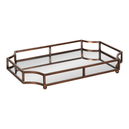 Gold Mirrored Scalloped Decorative Tray
