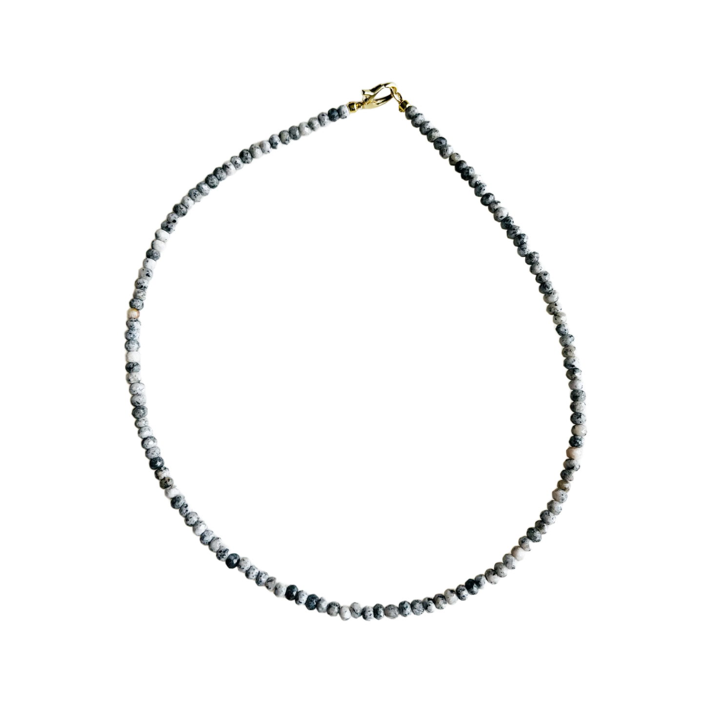 Dainty Candy Gemstone Necklace: Cadet Blue