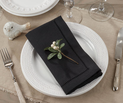 Poly Hemstitched Dinner Napkin: Pink / 20"