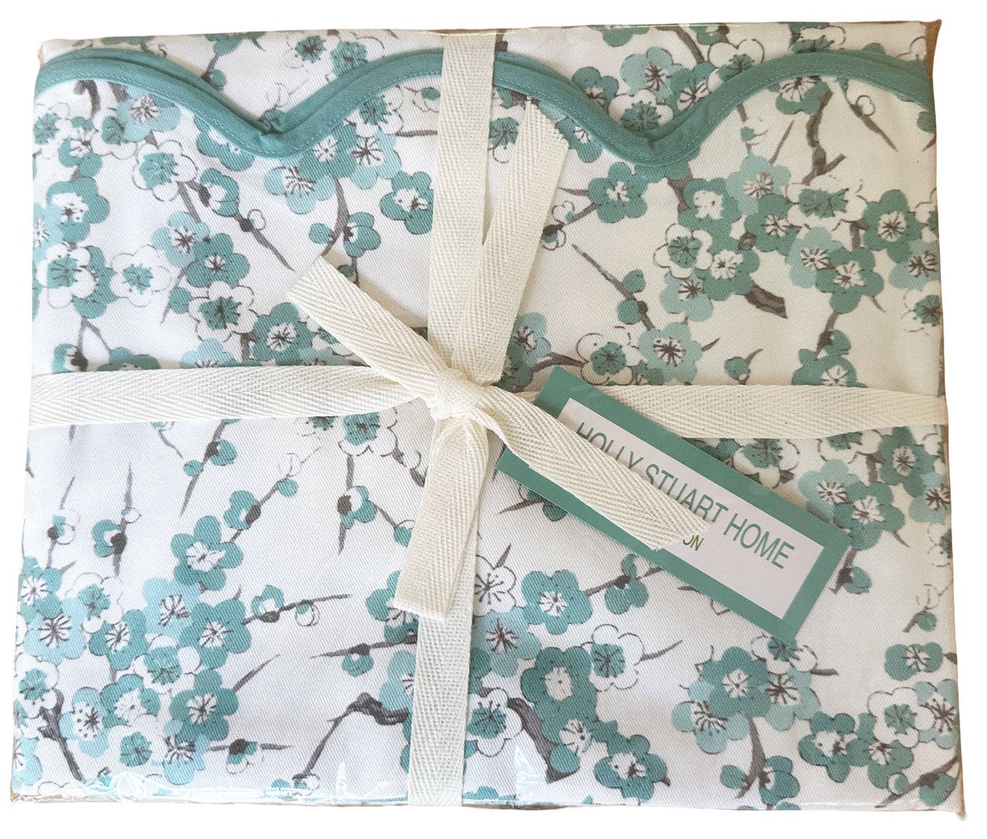 BLOSSOM MAHJONG AND GAME TABLECLOTH ~ MID BLUE