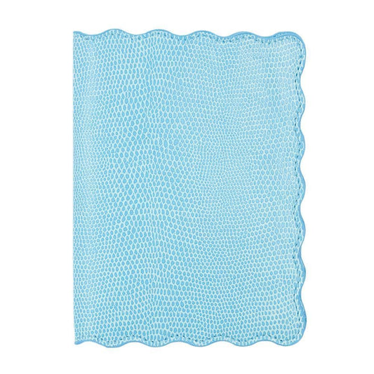 Lizard Scallop Passport Holder: Turquiose
