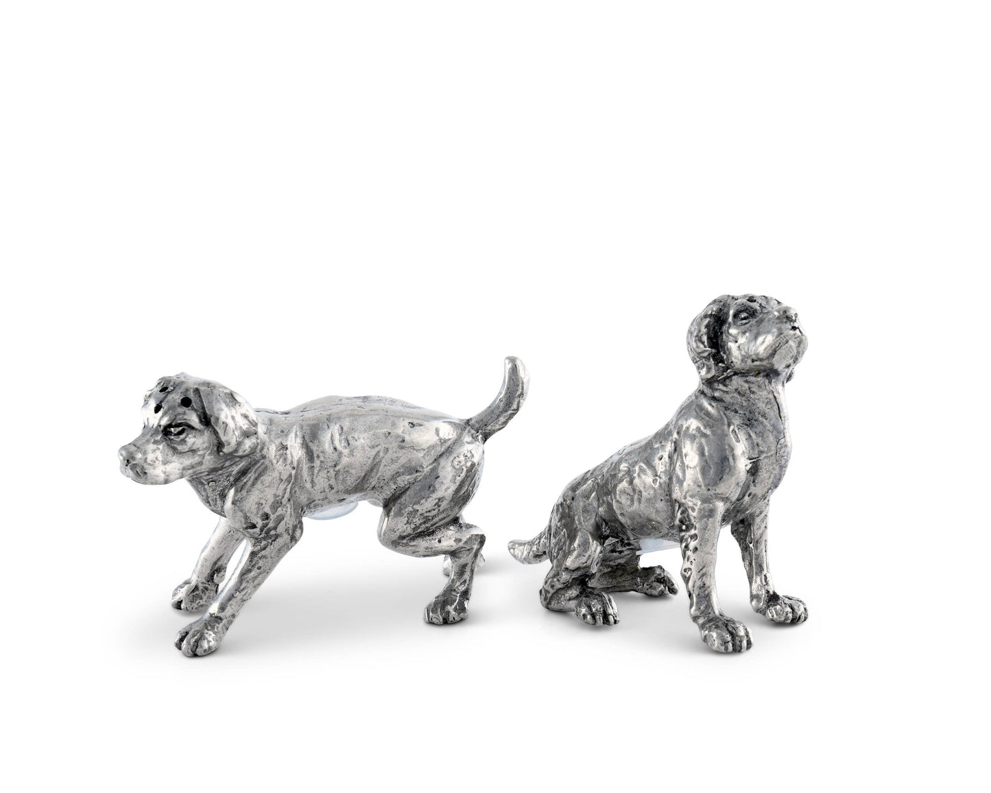 Pewter Spaniel Salt & Pepper Set