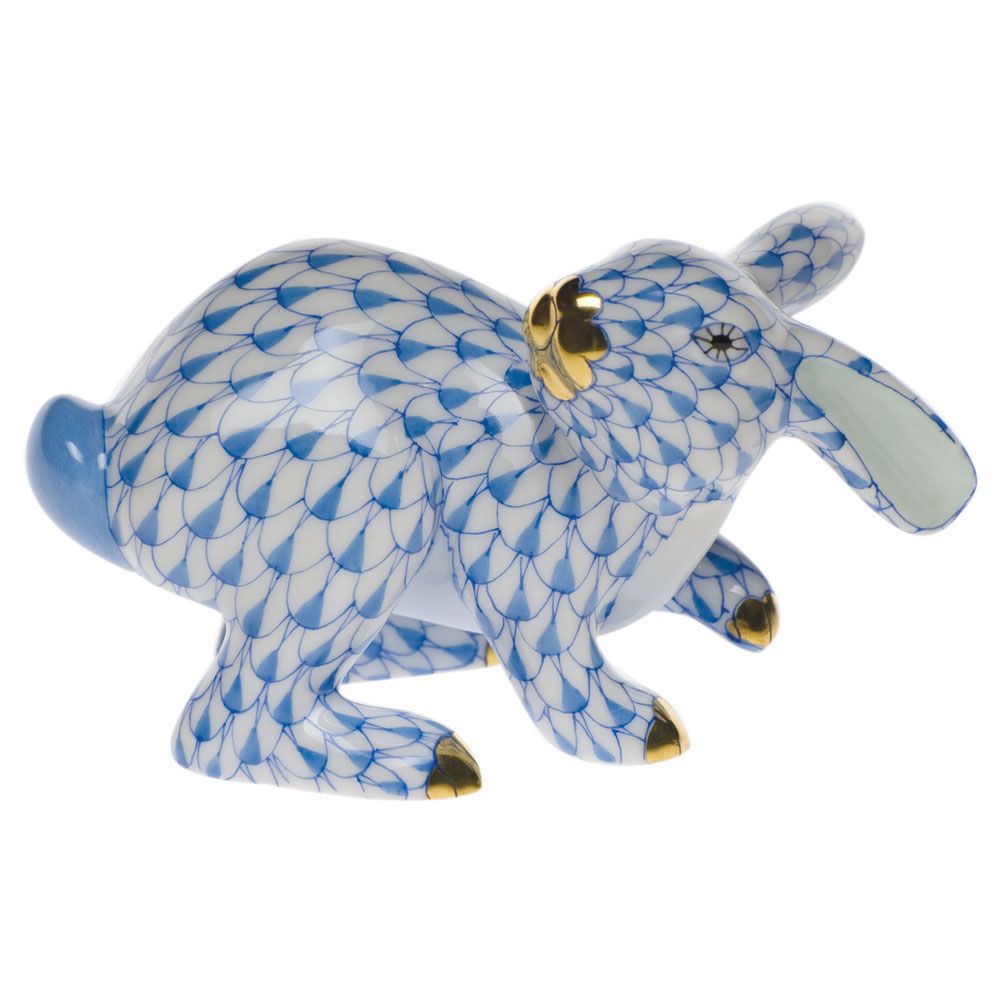 Herend Running Rabbit Blue