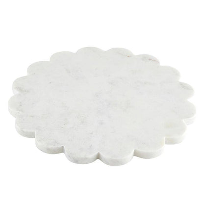 Scalloped Marble Tray