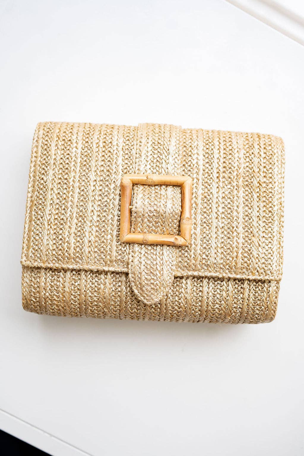 Janie Straw Clutch - WS: Natural
