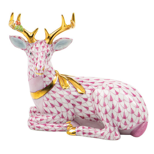 Herend Lying Christmas Deer